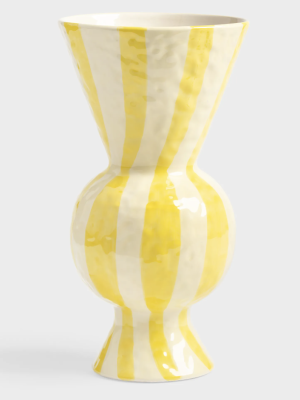 Vase Yellow Rhombic Pattern